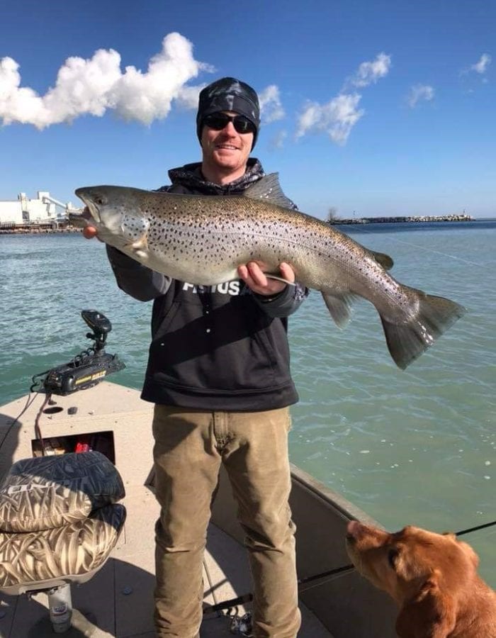 lake michigan trout caught