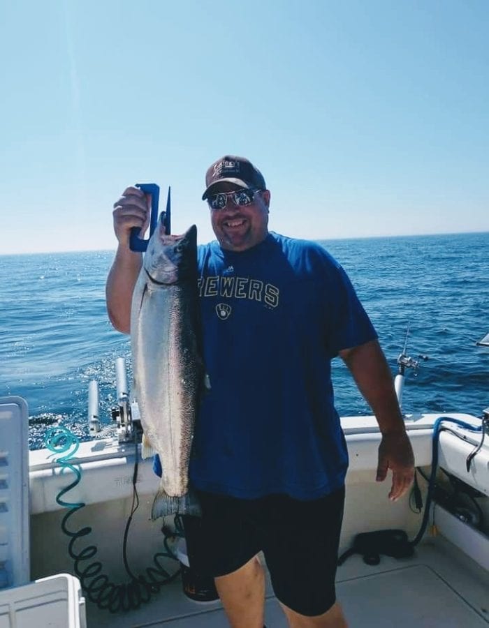 lake michigan salmon caught