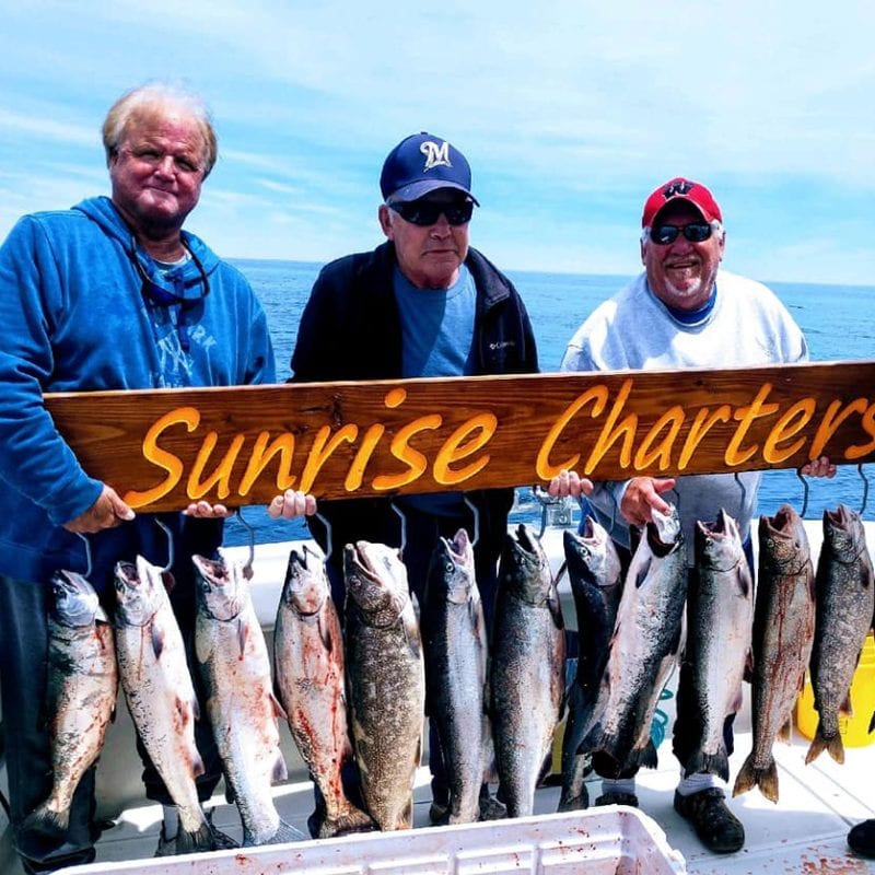 fishing trip lake michigan catch